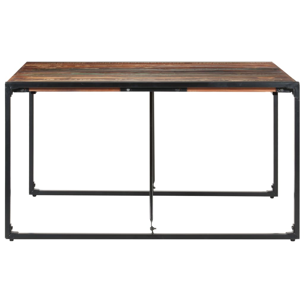 vidaXL Mesa de jantar 140x140x75 cm madeira recuperada maciça