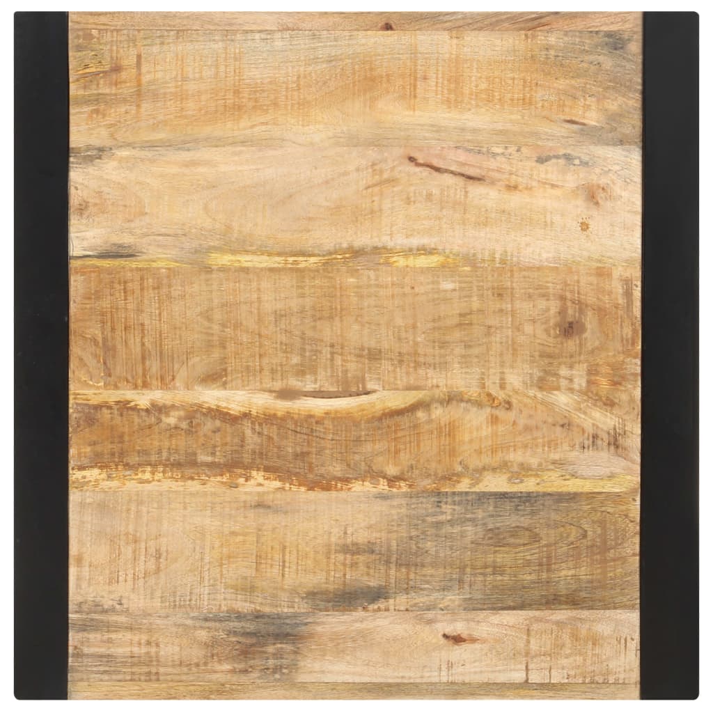 vidaXL Mesa de jantar 60x60x75 cm madeira de mangueira áspera maciça