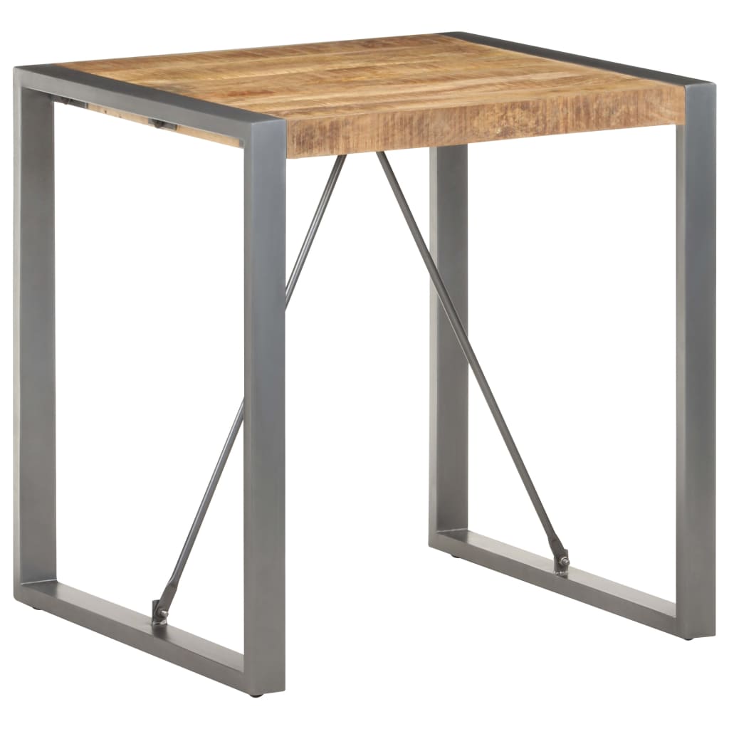 vidaXL Mesa de jantar 70x70x75 cm madeira de mangueira áspera maciça