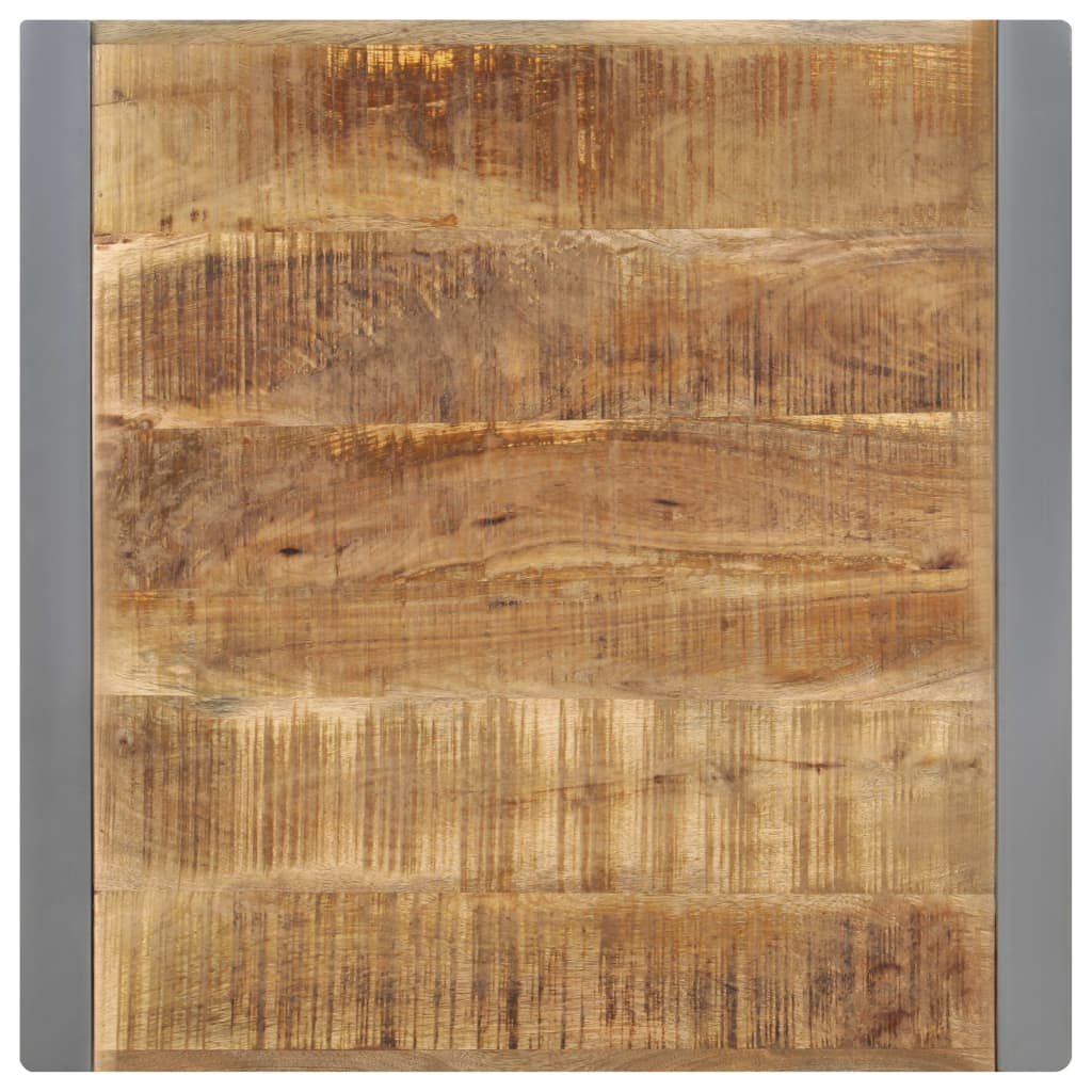 vidaXL Mesa de jantar 70x70x75 cm madeira de mangueira áspera maciça