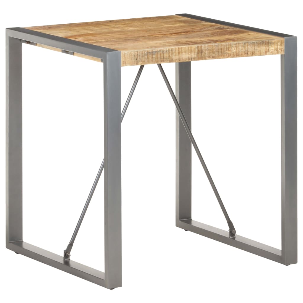 vidaXL Mesa de jantar 70x70x75 cm madeira de mangueira áspera maciça