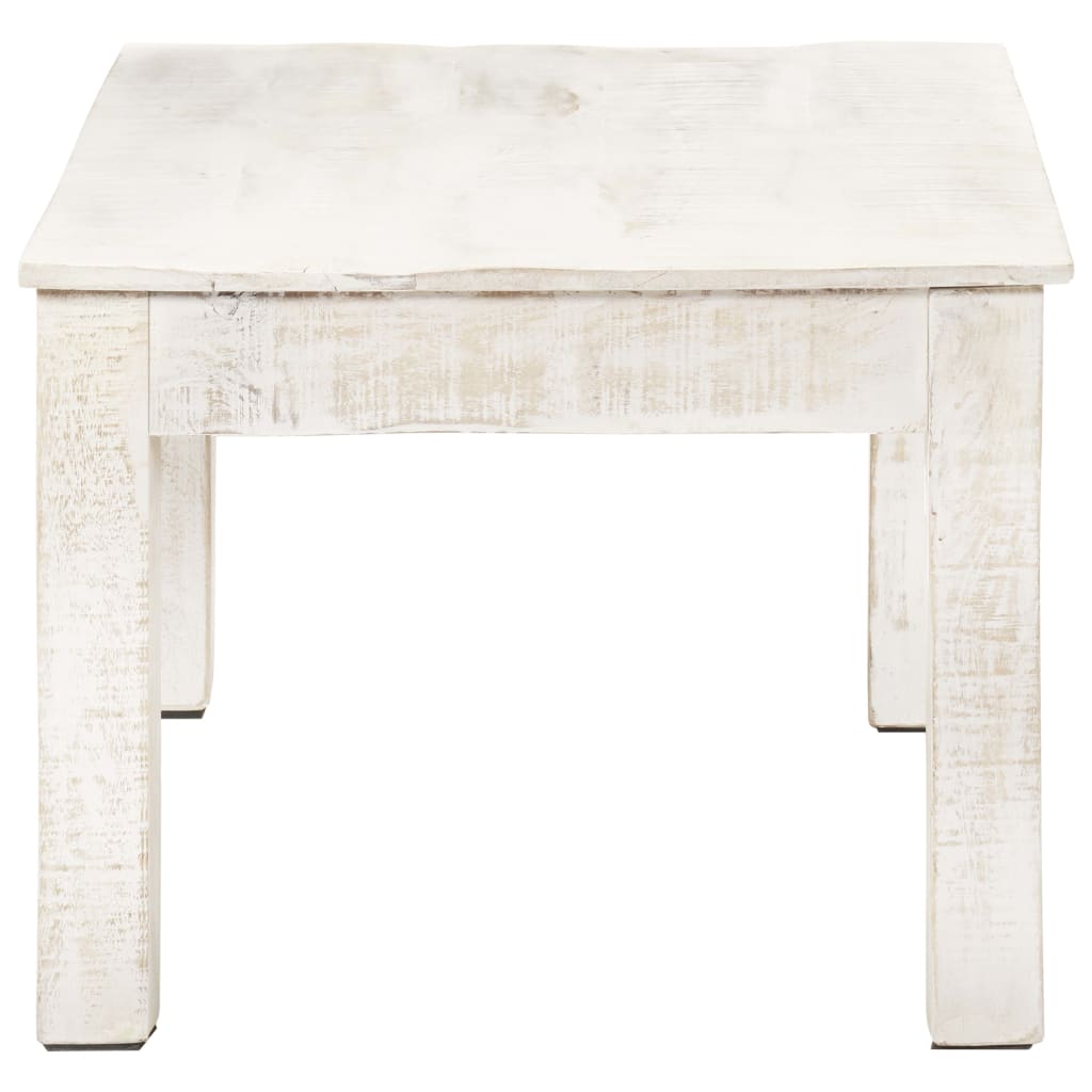 vidaXL Mesa de centro 110x60x45cm madeira de mangueira maciça branco