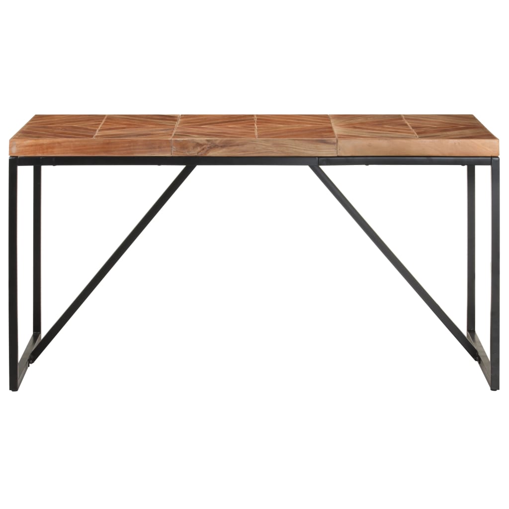 vidaXL Mesa de jantar 140x70x76 cm madeira acácia maciça e mangueira