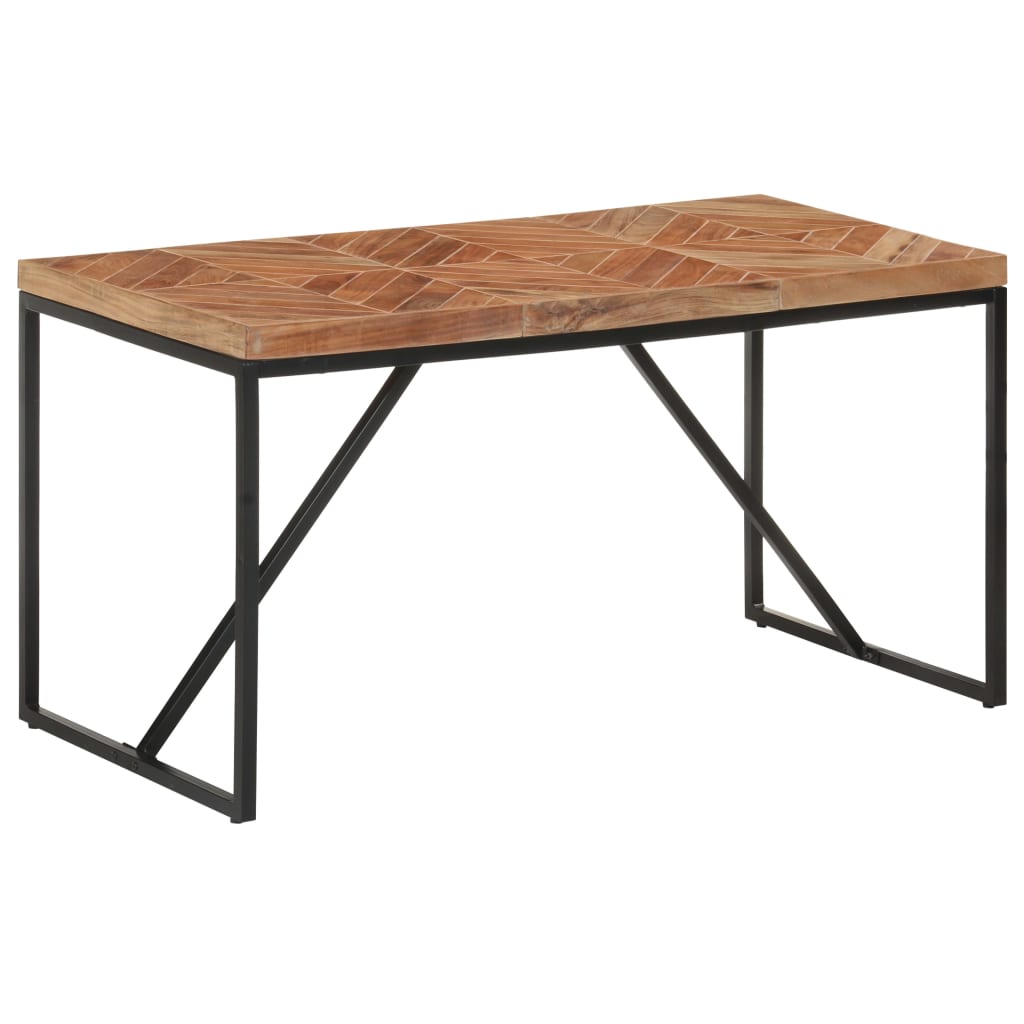 vidaXL Mesa de jantar 140x70x76 cm madeira acácia maciça e mangueira