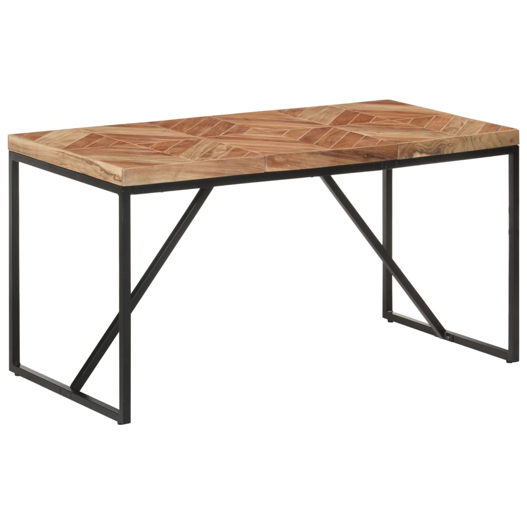 vidaXL Mesa de jantar 140x70x76 cm madeira acácia maciça e mangueira