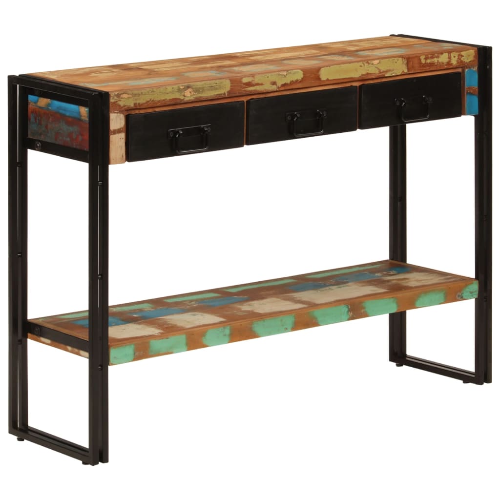 vidaXL Mesa consola 110x30x76 cm madeira recuperada maciça