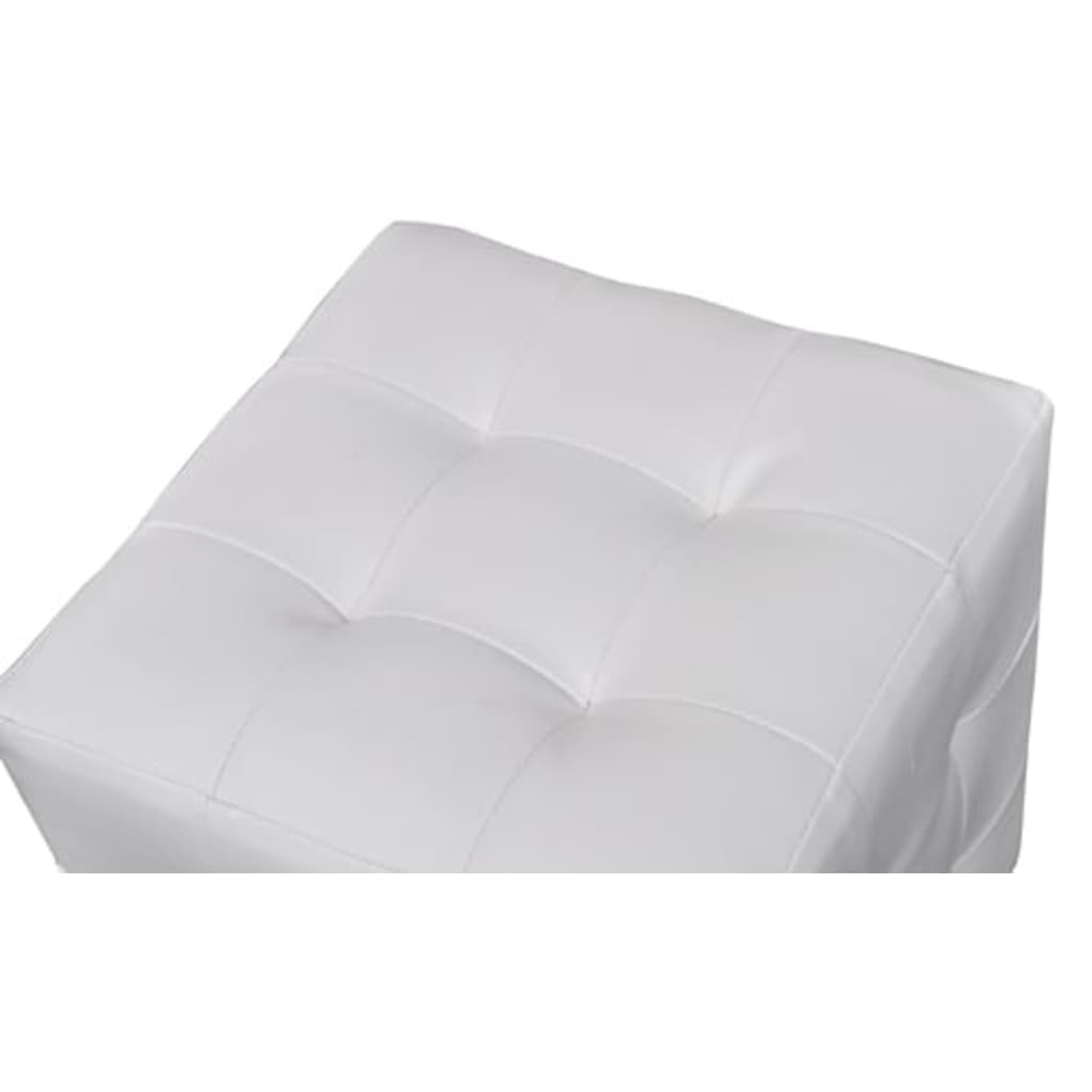 vidaXL Bancos em cubo 2 pcs branco