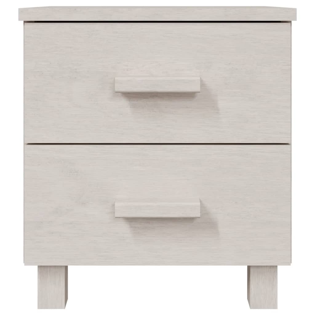 vidaXL Mesa de cabeceira HAMAR 40x35x44,5 cm pinho maciço branco