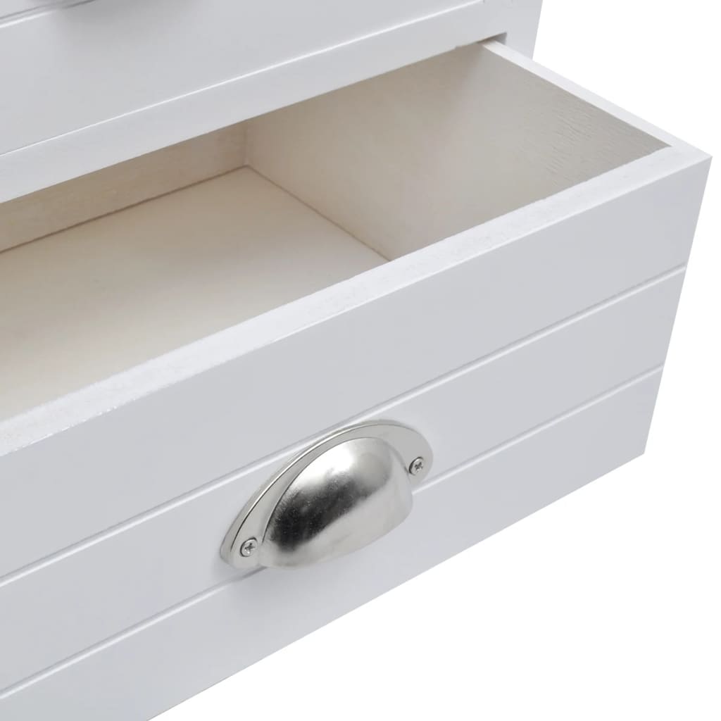 vidaXL Mesa de cabeceira estilo francês branco