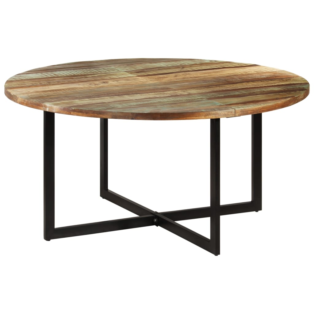 vidaXL Mesa de jantar 150x75 cm madeira recuperada maciça