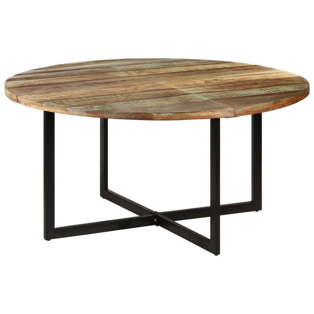 vidaXL Mesa de jantar 150x75 cm madeira recuperada maciça