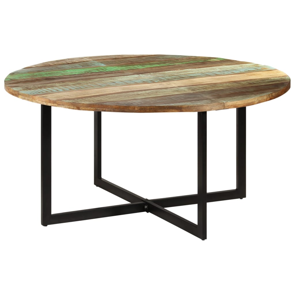 vidaXL Mesa de jantar 150x75 cm madeira recuperada maciça