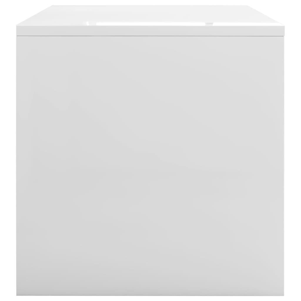 vidaXL Mesa de centro 100x40x40 cm contraplacado branco brilhante