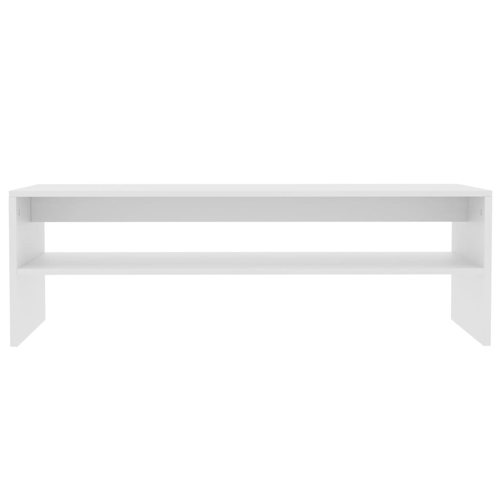 vidaXL Mesa de centro 100x40x40 cm contraplacado branco