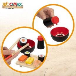 Woomax|Jogo de madeira Woomax Sushi 14 Partes (6 Unidades)