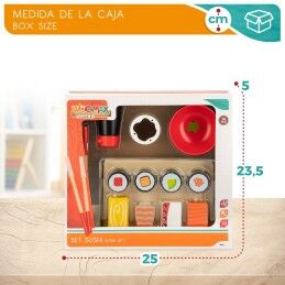 Woomax|Jogo de madeira Woomax Sushi 14 Partes (6 Unidades)