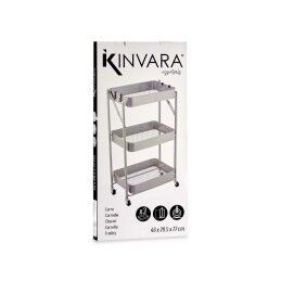 Kinvara|Carrinho de Vegetais Kinvara B1148I-TJ Cinzento Aço Plástico 29,5 x 78,5 x 45,5 cm