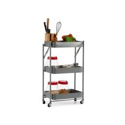Kinvara|Carrinho de Vegetais Kinvara B1148I-TJ Cinzento Aço Plástico 29,5 x 78,5 x 45,5 cm