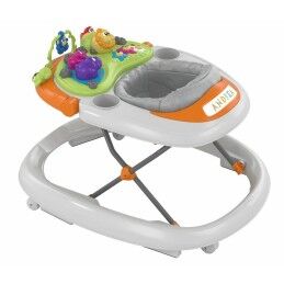 Ingenuity|Cadeira de baloiço Ingenuity Compact Swing - Hugs & Hoots Branco Cinzento