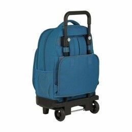 BlackFit8|Mochila Escolar com Rodas Compact BlackFit8 Egeo Azul 33 X 45 X 22 cm