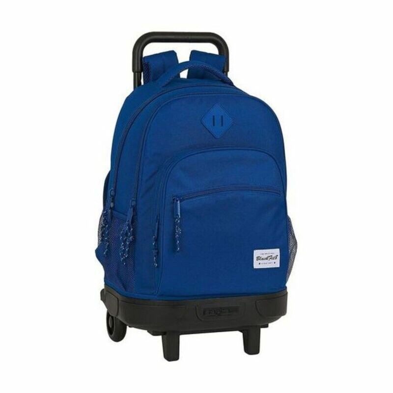 BlackFit8|Mochila Escolar com Rodas Compact BlackFit8 Oxford Azul escuro 33 X 45 X 22 cm