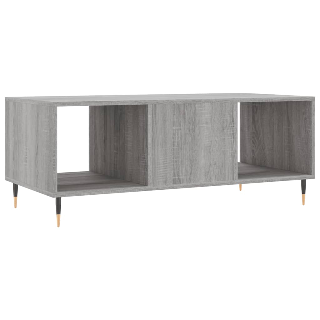 vidaXL Mesa de centro 102x50x40cm derivados de madeira cinzento sonoma