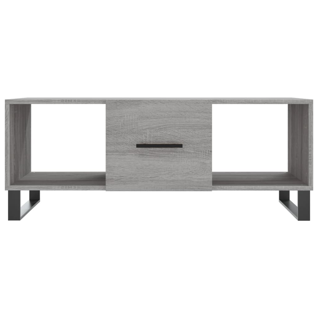 vidaXL Mesa de centro 102x50x40cm derivados de madeira cinzento sonoma