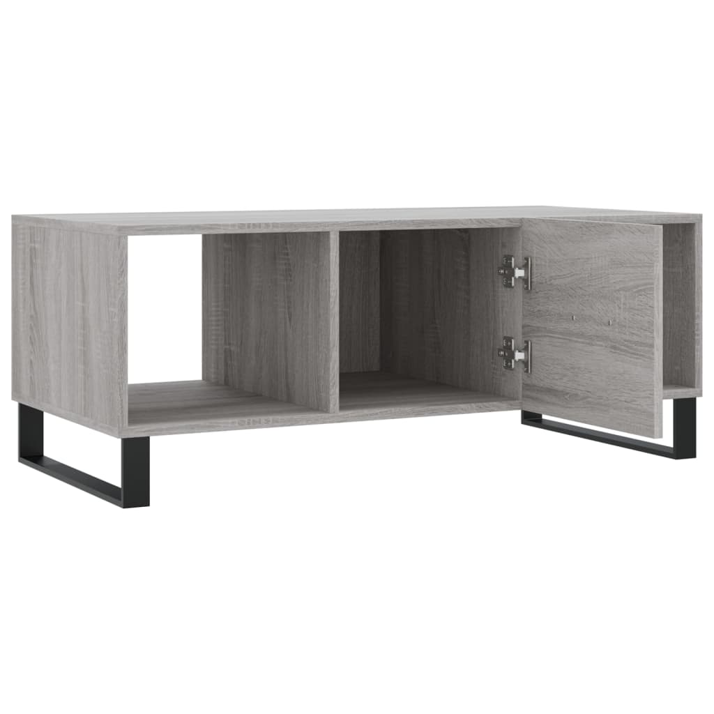 vidaXL Mesa de centro 102x50x40cm derivados de madeira cinzento sonoma