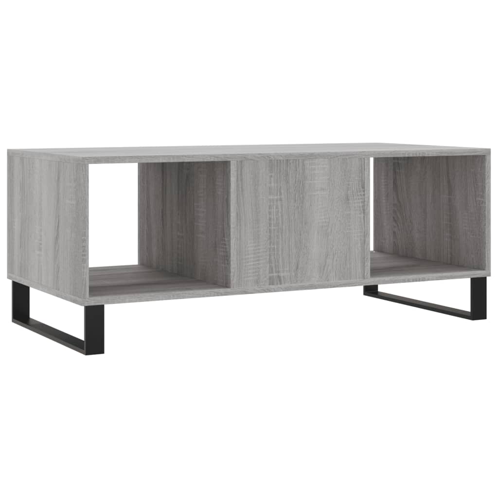 vidaXL Mesa de centro 102x50x40cm derivados de madeira cinzento sonoma