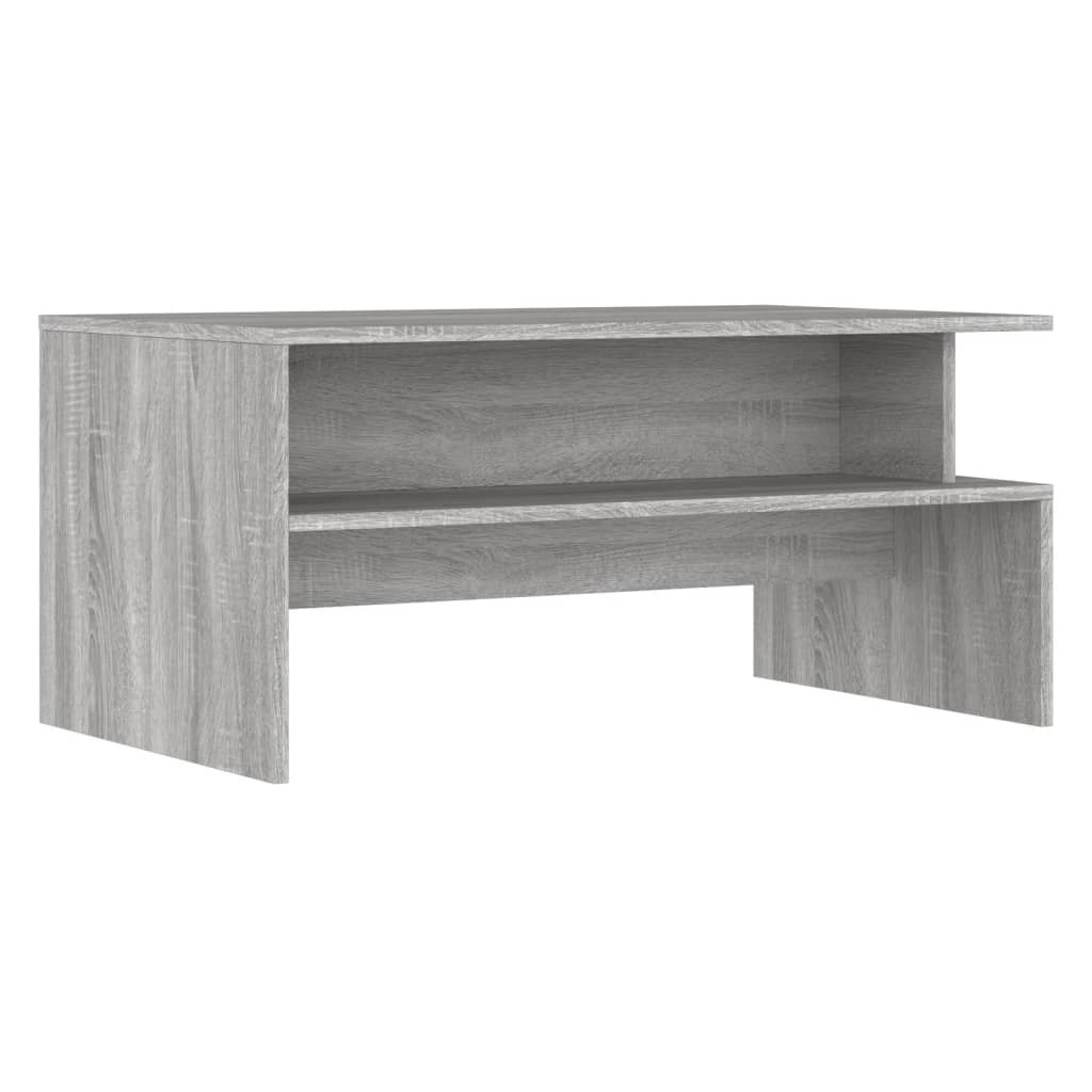 vidaXL Mesa de centro 90x55x42,5 cm derivados de madeira cinza sonoma