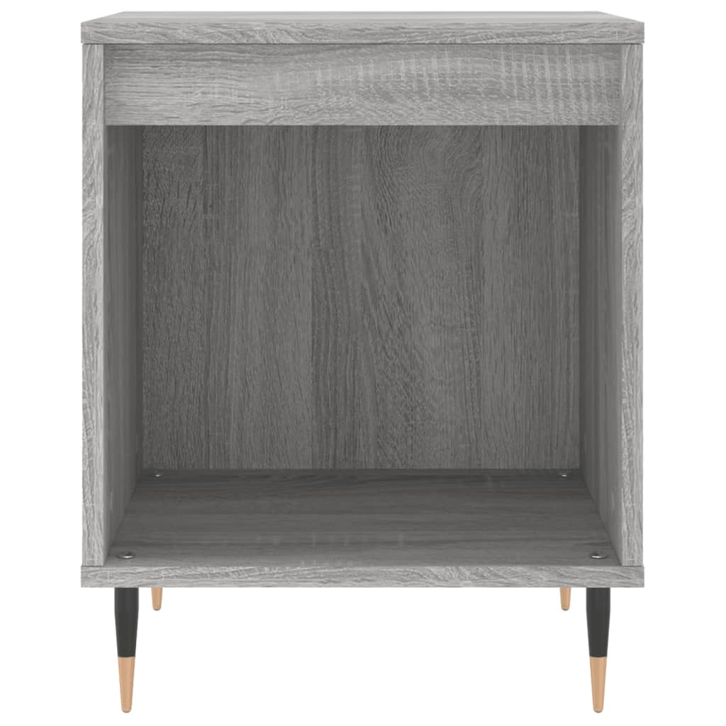 vidaXL Mesa de cabeceira 40x35x50 cm derivados de madeira cinza sonoma