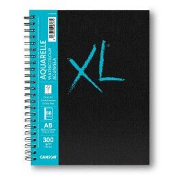 Canson|Bloco de desenho Canson XL Aquarelle 34 Folhas Branco A5 5 Unidades 300 g/m² 148 x 210 mm