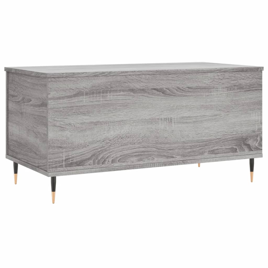 vidaXL Mesa de centro 90x44,5x45 cm derivados de madeira cinza sonoma