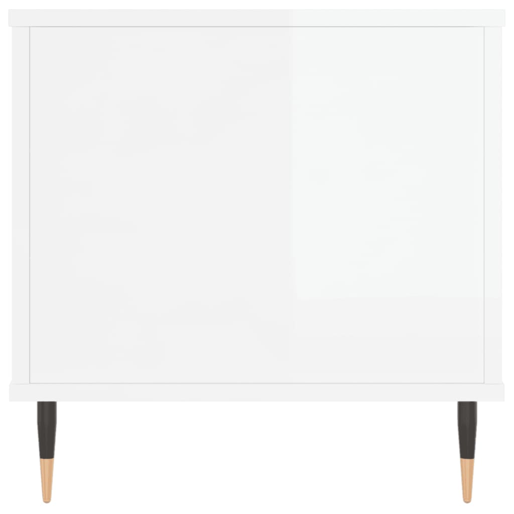 vidaXL Mesa centro 90x44,5x45 cm derivados de madeira branco brilhante