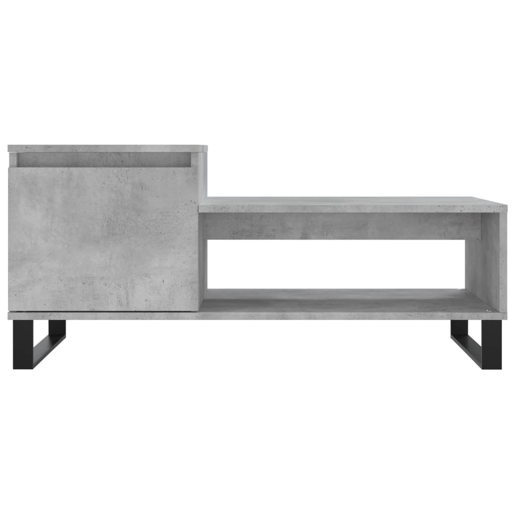 vidaXL Mesa de centro 100x50x45 cm derivados madeira cinzento cimento