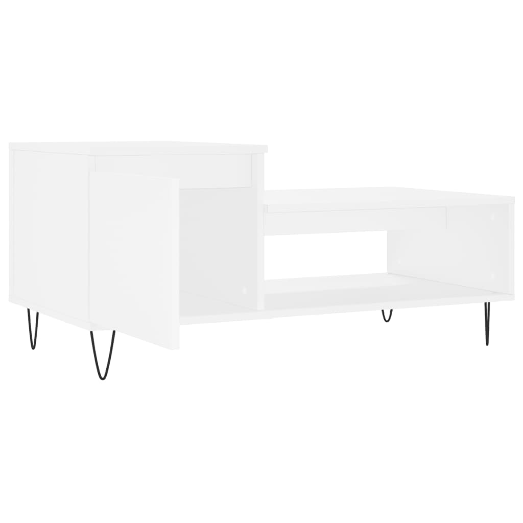 vidaXL Mesa de centro 100x50x45 cm derivados de madeira branco