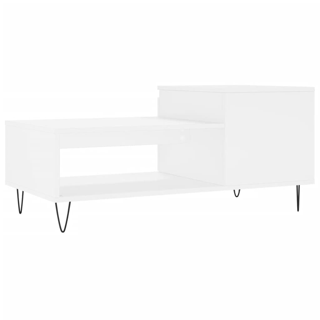 vidaXL Mesa de centro 100x50x45 cm derivados de madeira branco