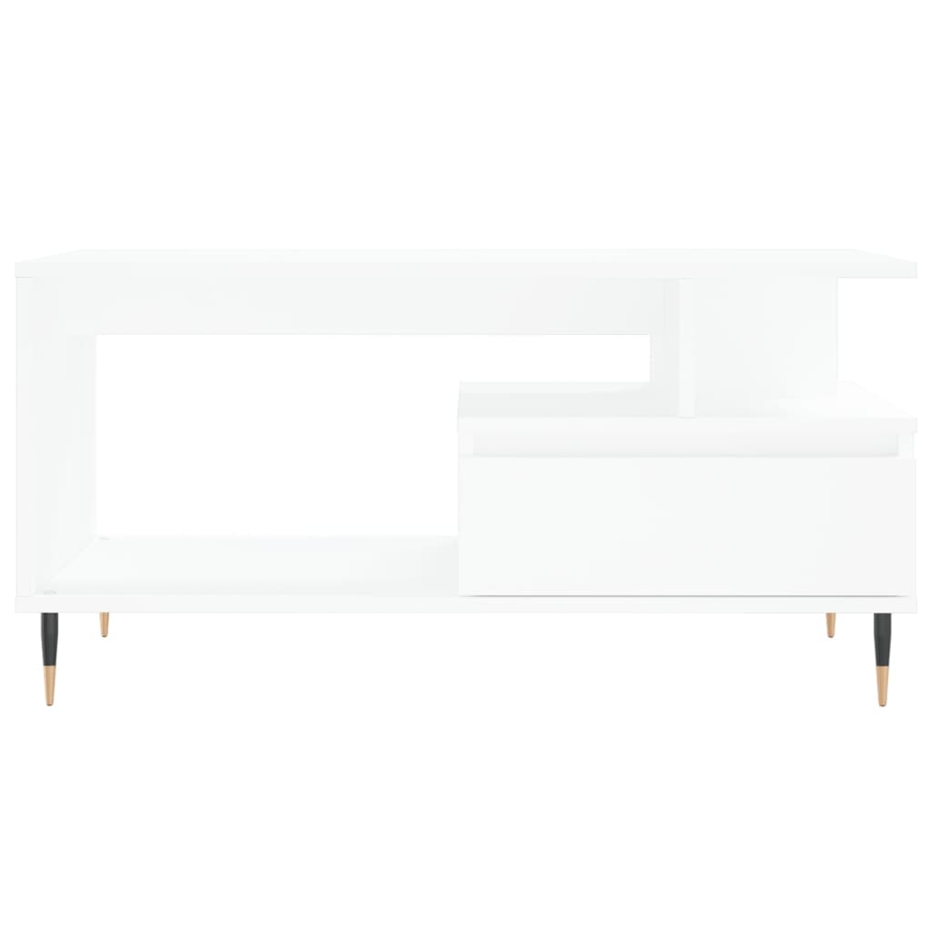 vidaXL Mesa de centro 90x49x45 cm derivados de madeira branco