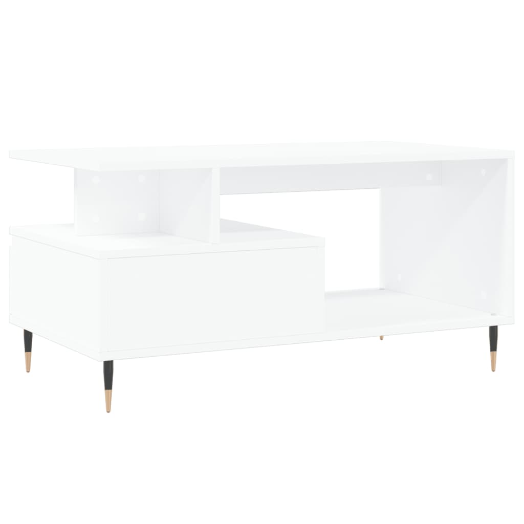 vidaXL Mesa de centro 90x49x45 cm derivados de madeira branco