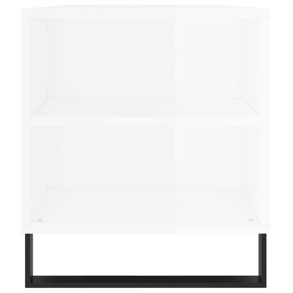 vidaXL Mesa centro 102x44,5x50cm derivados de madeira branco brilhante