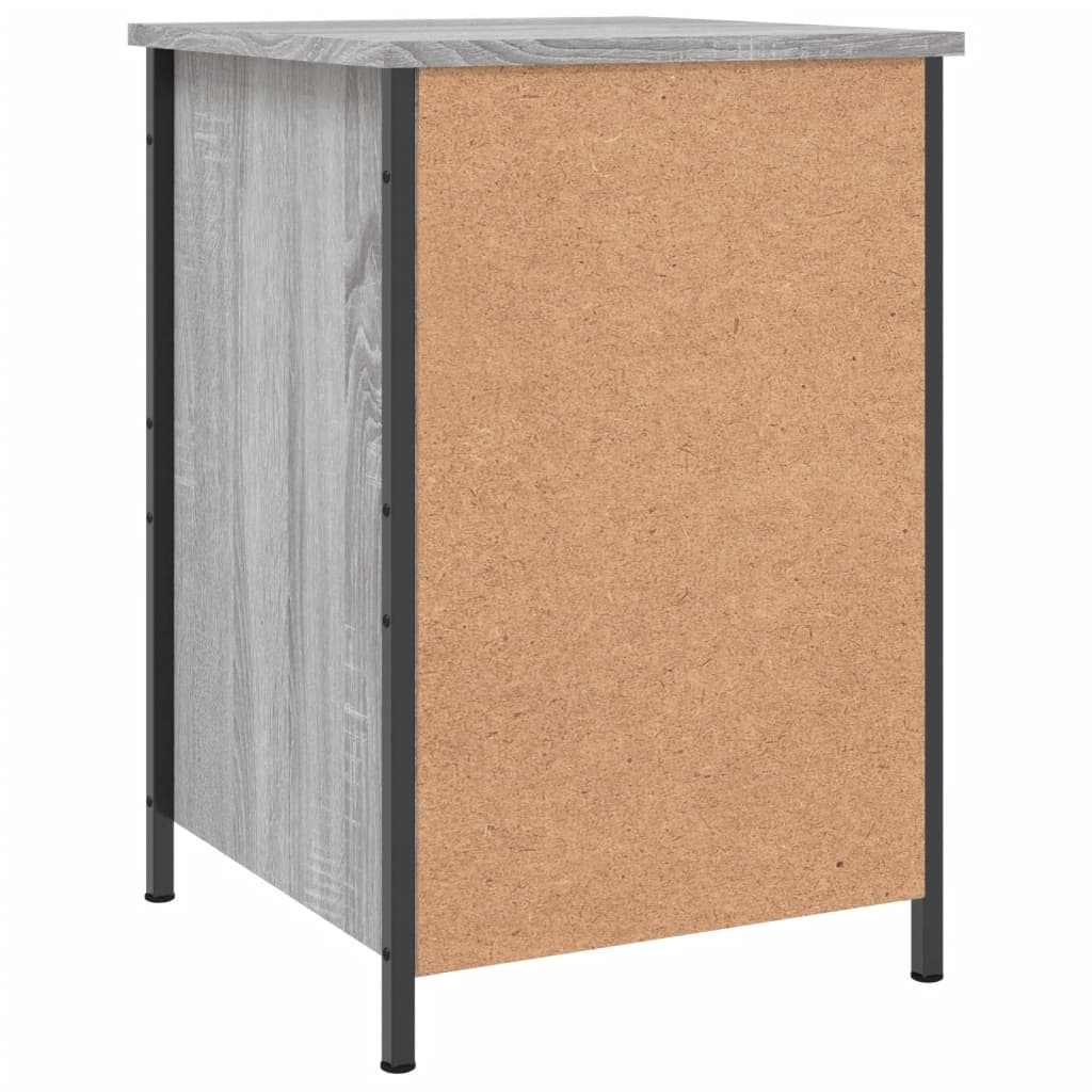 vidaXL Mesa de cabeceira 40x42x60 cm derivados madeira cinzento sonoma