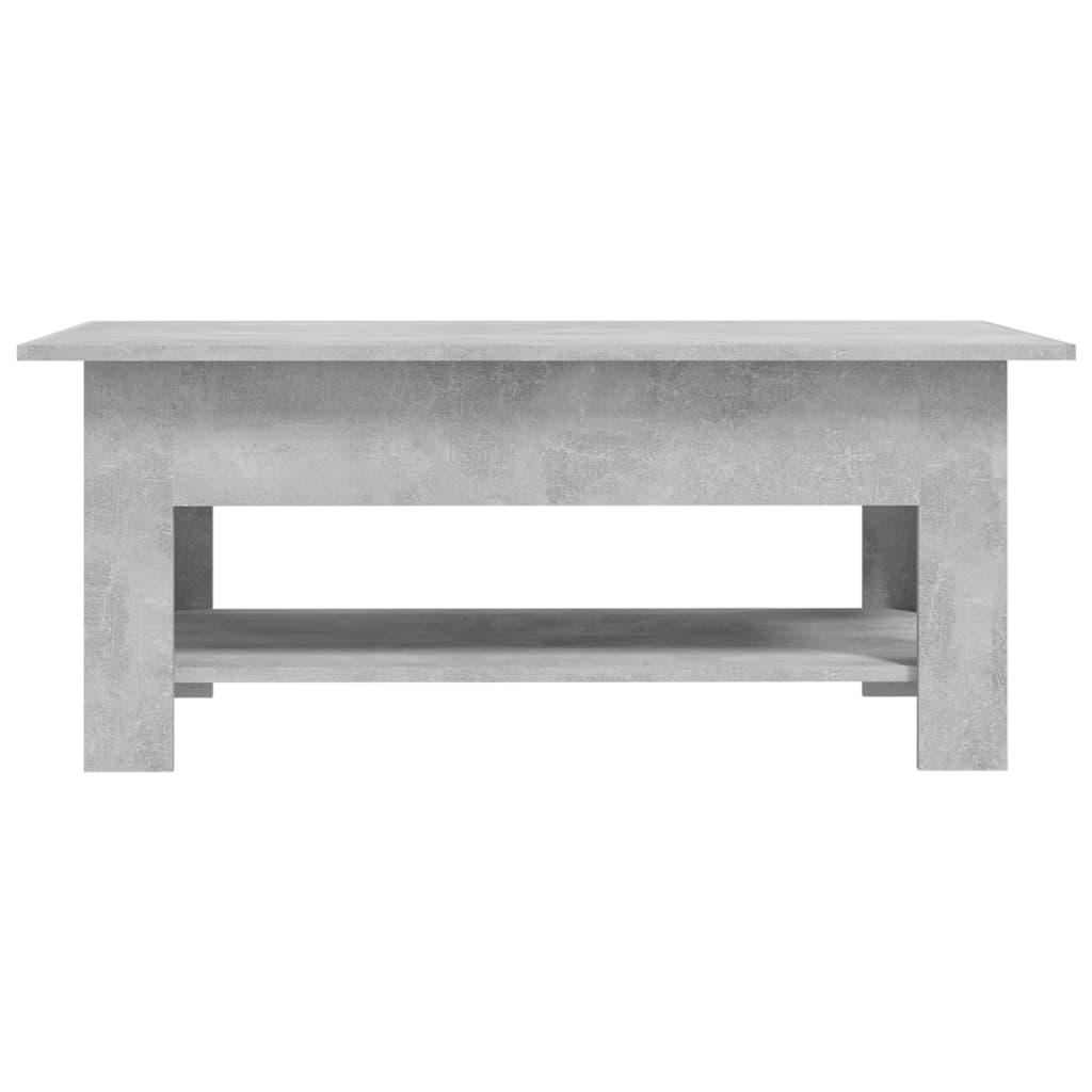 vidaXL Mesa de centro 102x55x42 cm contraplacado cinzento cimento