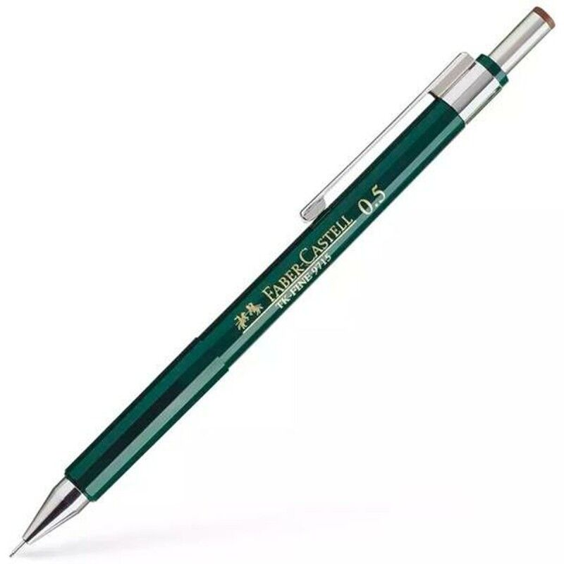 Faber-Castell|Porta-minas Faber-Castell TK-FINE 9715 Verde 0,5 mm (10 Unidades)