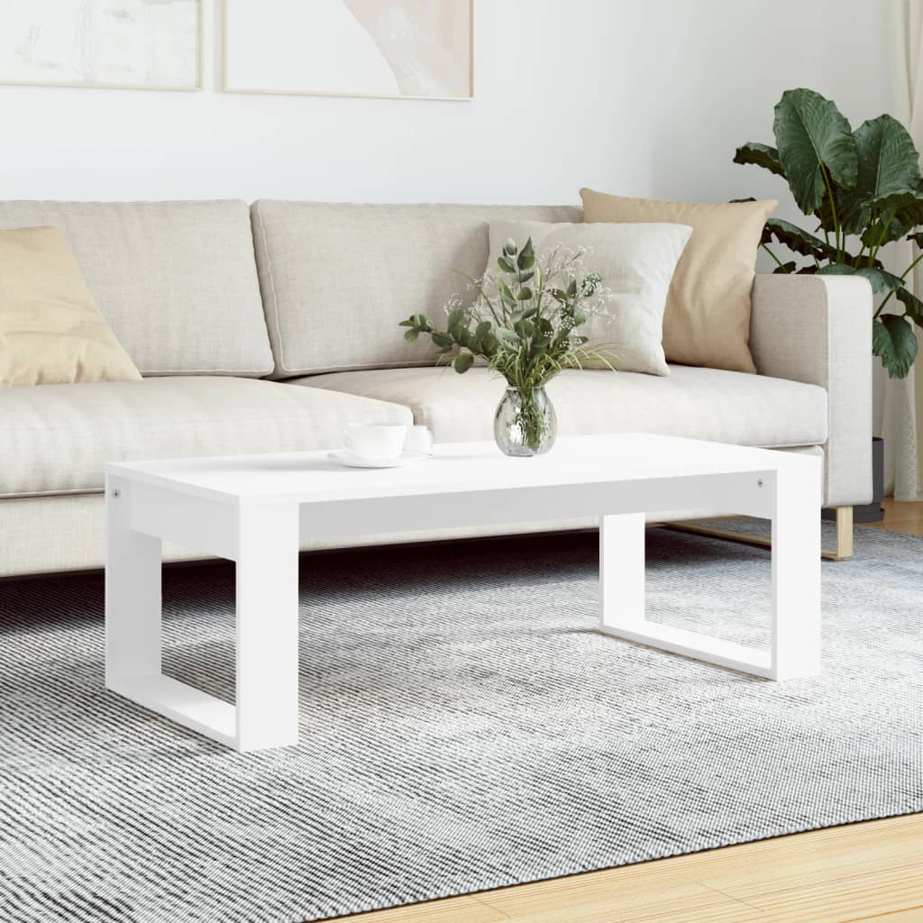 vidaXL Mesa de centro 102x50x35 cm derivados de madeira branco