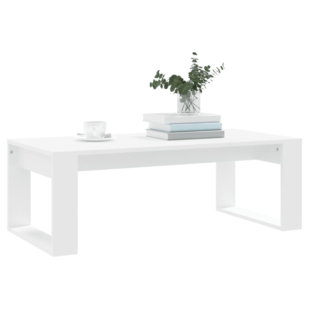 vidaXL Mesa de centro 102x50x35 cm derivados de madeira branco