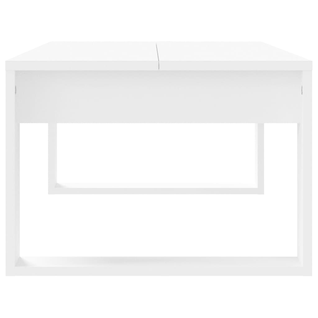 vidaXL Mesa de centro 102x50x35 cm derivados de madeira branco