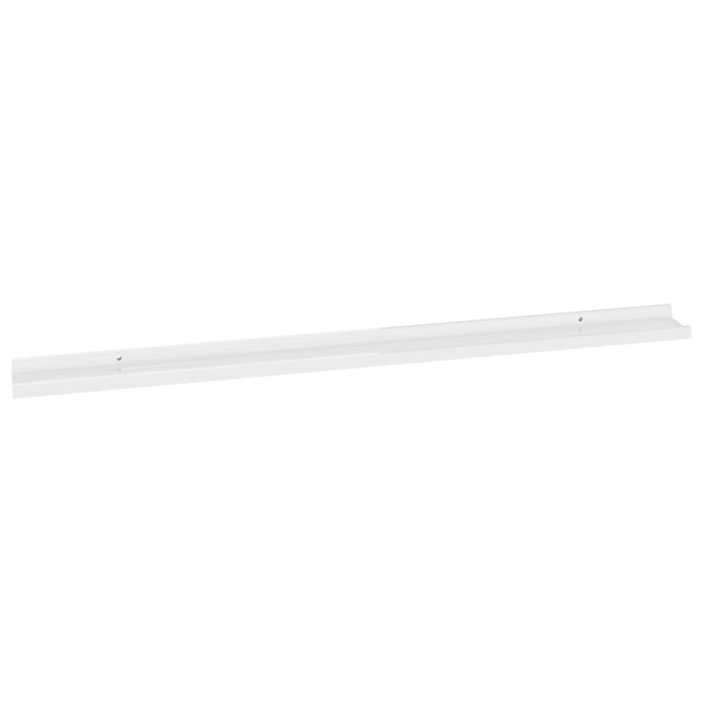 vidaXL Prateleiras de parede 2 pcs 115x9x3 cm branco brilhante