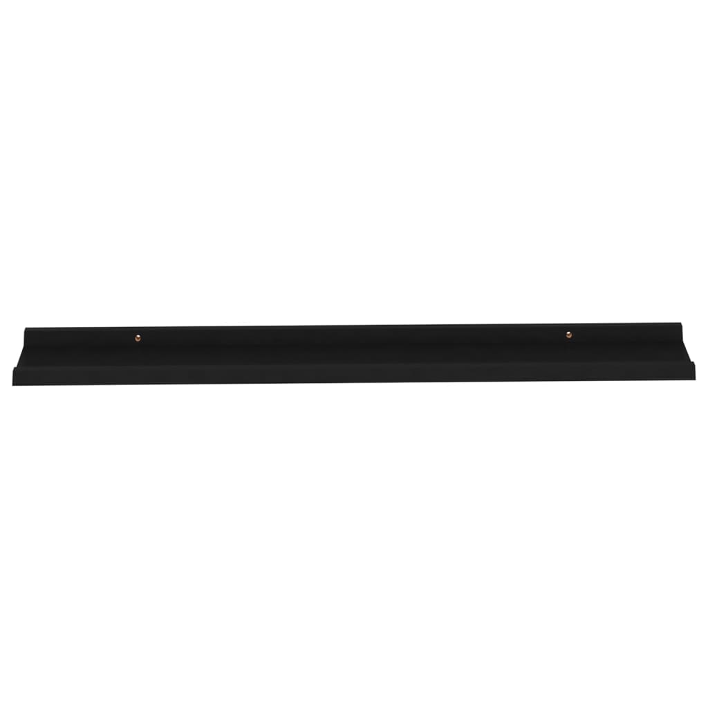 vidaXL Prateleiras de parede 2 pcs 100x9x3 cm preto