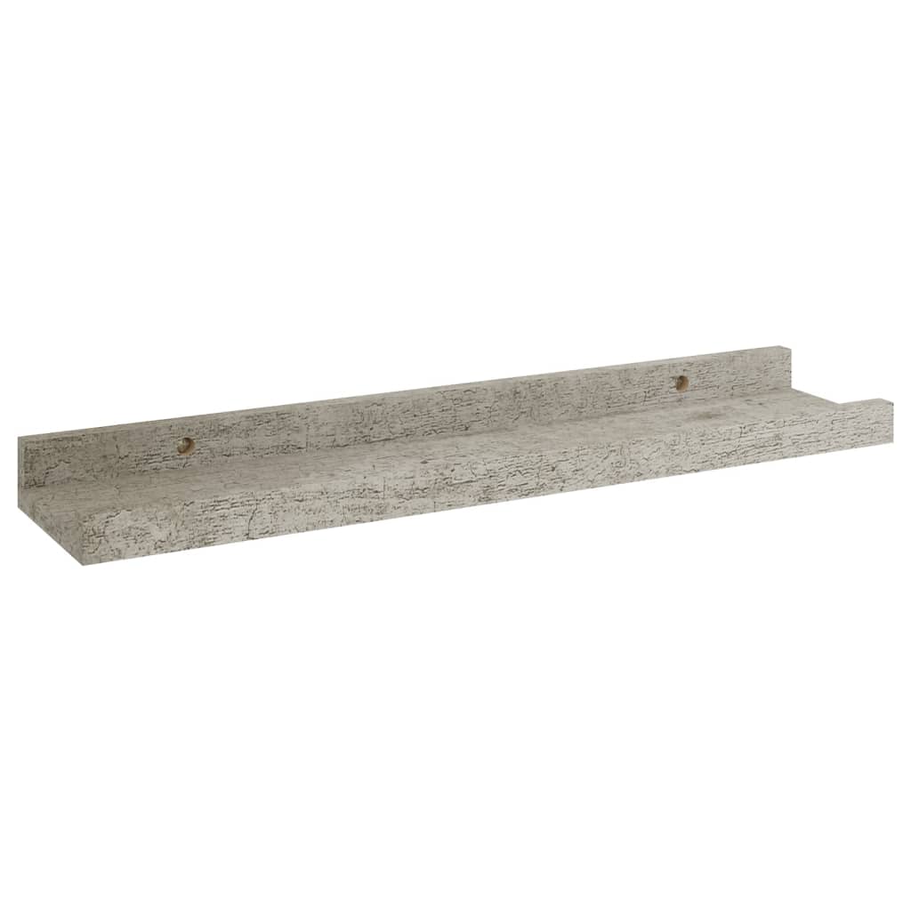 vidaXL Prateleiras de parede 2 pcs 40x9x3 cm cinzento cimento