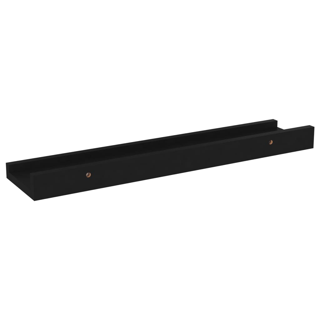 vidaXL Prateleiras de parede 4 pcs 40x9x3 cm preto